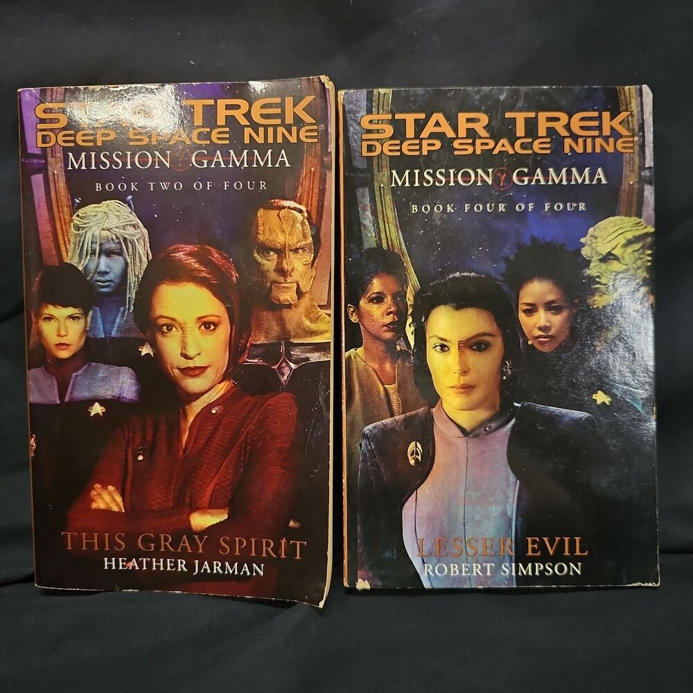 star trek deep space nine books Set Of 2 Mission Gamma 2 And 4